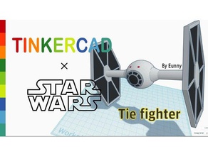 simple tie fighter tinkercad models space star starwars 3d print model - Mito3D
