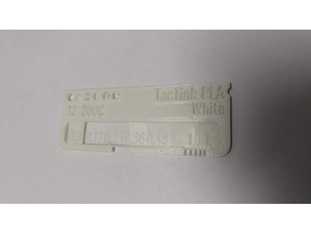 tactink pla weiße Farbfeld 3d Drucker - Zubehör angepasst 3D print model - Mito3D