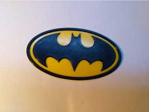 batman emblem dual color signs logos 3d print model - Mito3D