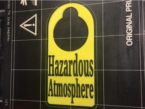 hazardous atmosphere door sign signs & logos 3d print model - Mito3D