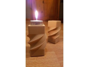 suporte de vela tealight esculturas 3d print model - Mito3D