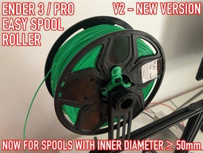 ender 3 pro easy spool holder roller 3d printer accessories parts filament 3d print model - Mito3D