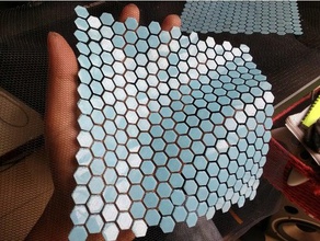 hexagon-Muster-Tüll Kunst print-Bett 3d print model - Mito3D