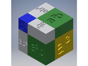 representation cube binomial math art 3d print model - Mito3D