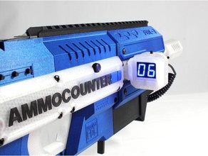 fdl-3 ammocounter picatinny de mise à niveau les jouets jeux fdl3 museau nerf nerfgun blaster pistolet mod mount projectfdl 3d print model - Mito3D