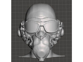 usaaf pilot head mask rc vehicles radio control ww2 3d print model - Mito3D