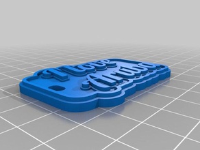 Liebe aruba Schlüsselanhänger angepasst 3d print model - Mito3D