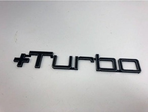 turbo Abzeichen volvo 240 automotive 3d print model - Mito3D