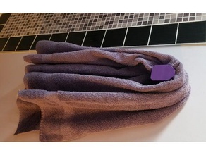 simple serviette crochet la salle de bains porte-serviette 3d print model - Mito3D