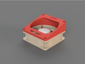 anycubic i3 mega 80 mm de la placa base del ventilador adaptador 3d impresora partes refrigeración 3d print model - Mito3D