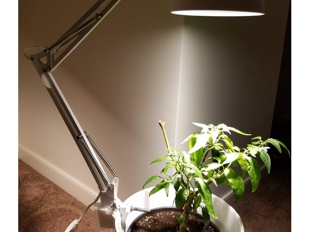 ikea tertial grow light mod base della lampada lato vaso blocco-off all'aperto giardino giardinaggio hack 3D print model - Mito3D