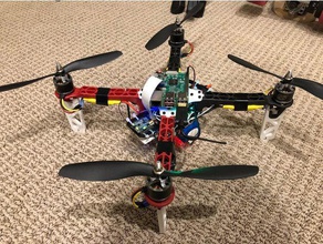 rosflight f330 designs robotics dji flamewheel landing legs mount pi camera quadcopter raspberry 3d print model - Mito3D