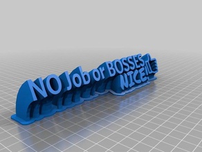 name plate 1 office customized 3d print model - Mito3D