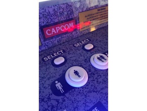 1up arcade button mod other cabinet 3d print model - Mito3D