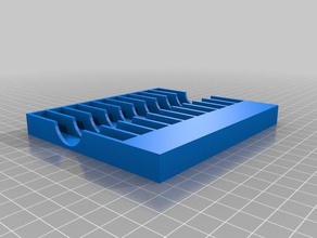 tray -10 bay 10 mm tool holders boxes customized 3d print model - Mito3D