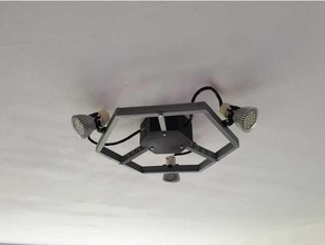 hex ceiling light decor ac power alternating current lamp led mount clamp gu10 hexagon hexagonal pivot xdr4g0nx 3d print model - Mito3D