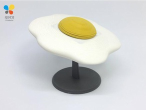 kozmik yumurta 3d baskı atom saat ev ofis spidermaker 3d print model - Mito3D