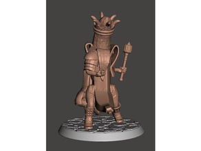 banana knight v8 king bananas games 28mm dnd figure wargames 3d print model - Mito3D