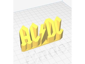 acdc standı işareti işaretler logoları 3d print model - Mito3D