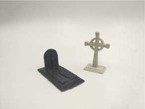 cemetery constructor models hobby 3dmodel 3dmodeling 3dprintable boardgame celticcross celtic cross dd dnd gravestone graveyard miniature miniatures nsfw stl tomb yuliafomicheva 3d print model - Mito3D