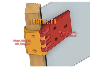 charnières p-structure de jonction charni&egraveres jonction-p le bricolage meuble étagère 3d print model - Mito3D