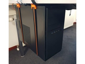 área de trabalho do pc correia suportes chão suspensório office 3d print model - Mito3D