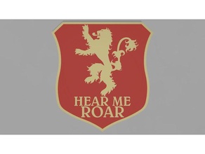 lannister sigil game thrones banner signs logos color layer got house multicolor 3d print model - Mito3D