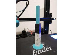 stacking tower 3d printing tests printer anti vibration calibration test desk organizer organization ripple useful prints 3d print model - Mito3D