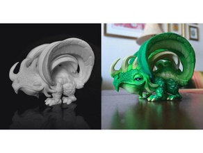 baby leaf dragon Kreaturen 3d print model - Mito3D