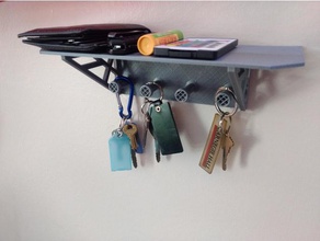 command strip shelf household dorm room hook hooks key keys nsfw organize phone school wallet wall 3d print model - Mito3D