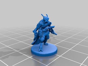thri-kreen roguebard miniature toy game accessories 3d printing dungeons dragons insect tabletop 3d print model - Mito3D
