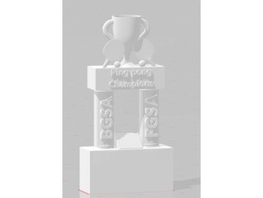 ping pong tournament trophy 3d printing champion cup table tennis 3d print model - Mito3D