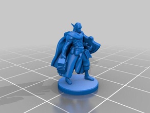 elf cleric miniature toy game accessories 3dprintable dungeons dragons tabletop 3d print model - Mito3D