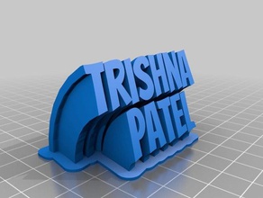 trishna de la oficina personalizado 3d print model - Mito3D