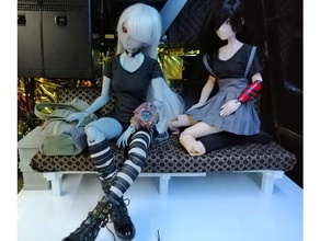 13 escala sofá muñecas bjd decoración el anime accesorios ball jointed doll prop dollfie dollfiedream muebles para casa de futón ikea miniatura 3d print model - Mito3D