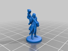 humanoid paladin miniature toy game accessories 3dprintable aasimar dungeons dragons tabletop 3d print model - Mito3D