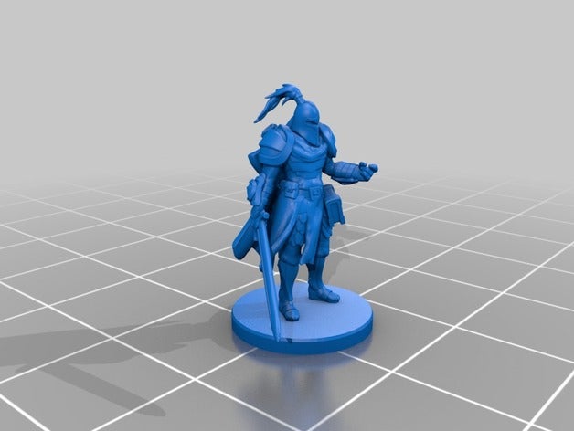 humanoid knight miniature toy game accessories 3dprintable dungeons dragons tabletop 3D print model - Mito3D