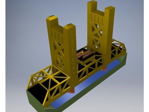 tower bridge model buildings structures 3d print model - Mito3D