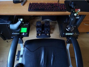 joystick saitek x52 pro mount ikea markus chair video games office 3d print model - Mito3D