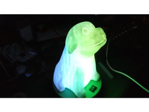 luminaria chien diy bricoloup del perro la lámpara lampe el led los leds titular luz de montaje 3d print model - Mito3D