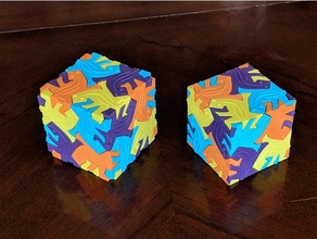 mc escher lucertola cubo 3d per la matematica art lucertole mcescher 3d print model - Mito3D
