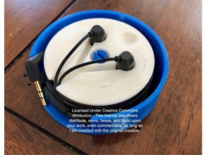 yet another earbud case audio earbuds holder wrap earphone earphones 3d print model - Mito3D