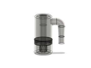 cendrier amovible de base passe-temps bong pipe à eau 3d print model - Mito3D