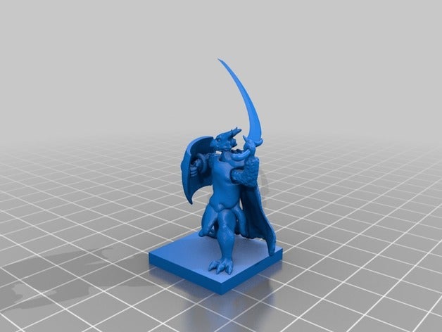 dragonborn paladin people dungeons dragons 3D print model - Mito3D