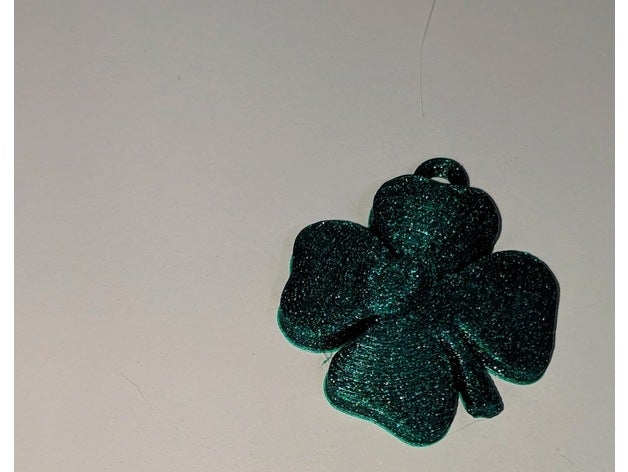 shamrock charmwloop key chaincollar without 3d printing st patricks day 3D print model - Mito3D
