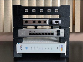 ubiquiti mini rack computer arris network networking patch panel unifi 3d print model - Mito3D
