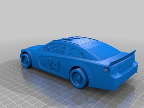 nascar-24 printed one part vehicles 3d print model - Mito3D