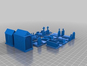 sepulturas conjunto 3d impressão 3d print model - Mito3D