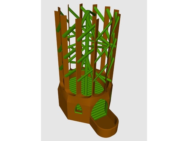 v5 verrückt verdrehten Würfel-tower dual-Pfad-Prototyp Bambus board chance Spiel Spiele Monopol Risiko sehen durch 3D print model - Mito3D