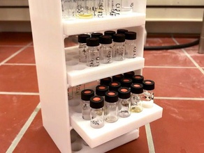vial rack shelf gc lc vials learning laboratory holder 3d print model - Mito3D
